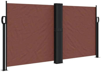 furnicato Seitenmarkise Ausziehbar Braun 120x1200 cm