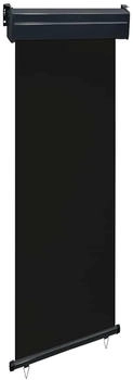 furnicato Balkon-Seitenmarkise 65x250 cm Schwarz