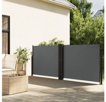 furnicato Seitenmarkise Ausziehbar Anthrazit 140x1200 cm