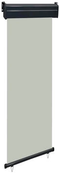 furnicato Balkon-Seitenmarkise 65x250 cm Grau