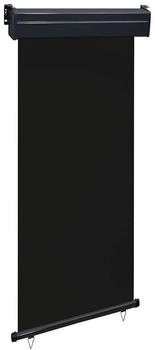 furnicato Balkon-Seitenmarkise 105x250 cm Schwarz