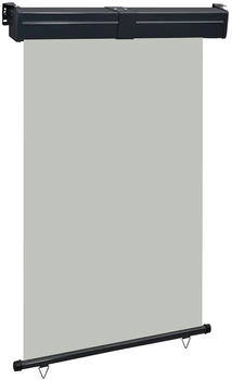 furnicato Balkon-Seitenmarkise 125x250 cm Grau
