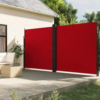 vidaXL Seitenmarkise Ausziehbar 220x600 cm Rot (4004672)