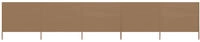 vidaXL 5-teiliges Windschutzgewebe 600 x 120 cm Taupe