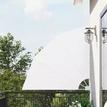 vidaXL Balkon Sichtschutz Wei&szlig; 140 x 140 cm Stoff