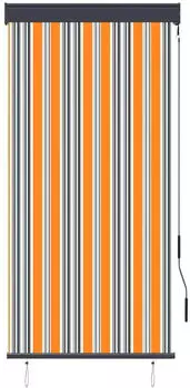 vidaXL Außenrollo 80 x 250 cm Gelb und Blau