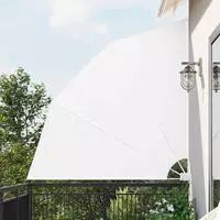 vidaXL Balkon Sichtschutz 210 x 210 cm Polyester Wei&szlig;