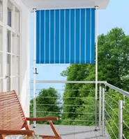 Angerer Freizeitm&ouml;bel Klemm-Senkrechtmarkise blau/wei&szlig;, BxH: 120x225 cm