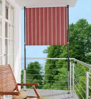 Angerer Freizeitm&ouml;bel Klemm-Senkrechtmarkise weinrot/wei&szlig;, BxH: 120x225 cm
