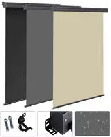 Mucola - Senkrechtmarkise 140x140 Cm Markise Seitenmarkise Beige Windschutz