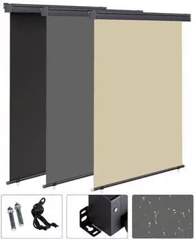 Mucola Senkrechtmarkise für Balkon 140 x 140 cm beige