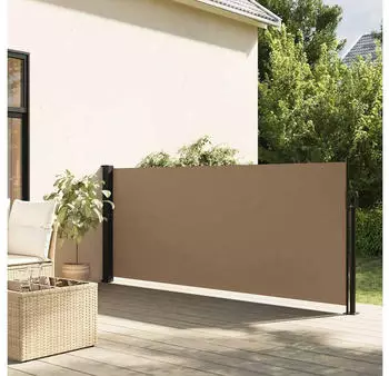 vidaXL Seitenmarkise ausziehbar 100 x 300 cm taupe
