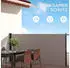 Outsunny Gartensichtschutz Polyesterstoff Aluminium Metall Hellgrau 300L x 3,5B x 140H cm