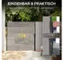 Outsunny Gartensichtschutz Polyesterstoff Aluminium Metall Hellgrau 300L x 3,5B x 140H cm