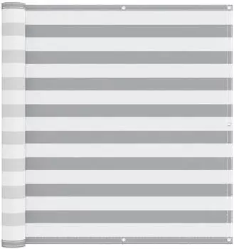 vidaXL Balkonsichtschutz Hellgrau und Wei&szlig; 120 x 200 cm 42030956