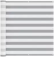 vidaXL Balkonsichtschutz Hellgrau und Wei&szlig; 120 x 400 cm