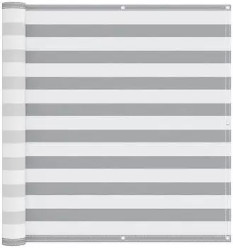 vidaXL Balkonsichtschutz Hellgrau und Wei&szlig; 120 x 400 cm 42030958