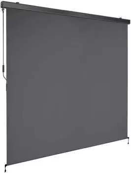 TecTake Senkrechtmarkise Eloise Verschiedene Gr&ouml;&szlig;en Uv Best&auml;ndig und Wasserabweisend 200 x 250 cm 10 x 200 x 250 cm Dunkelgrau