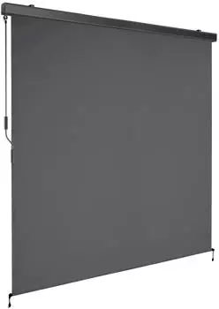 TecTake Senkrechtmarkise Eloise Verschiedene Gr&ouml;&szlig;en Uv Best&auml;ndig und Wasserabweisend 180 x 250 cm 10 x 180 x 250 cm Dunkelgrau