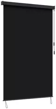 vidaXL Rollo Schwarz 120 x 250 cm Stoff und Aluminium