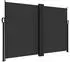furnicato Ausziehbare Seitenmarkise Schwarz 160 X 600 Cm