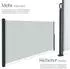 TecTake Seitenmarkise 180 x 300 cm Wetterfest Blickdicht 300 x 180 cm 300 x 9 x 180 cm Grau