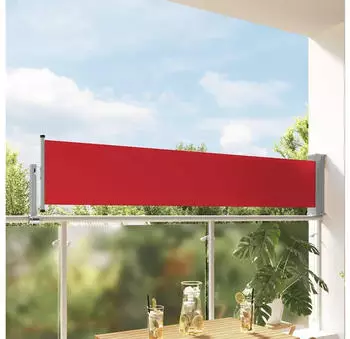 furnicato Ausziehbare Seitenmarkise 60×300 cm Rot