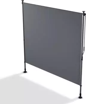 Juskys Senkrechtmarkise Barbados 200 x 310 cm Grau