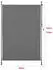 pro.tec Senkrechtmarkise Cimarra 200 x 270 cm mit Handkurbel Stahlgestell dunkelgrau