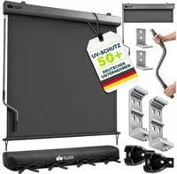 Senkrechtmarkise 160x250 Cm Anthrazit F&uuml;r Au&szlig;en- Und Innenbereich Au&szlig;enrollo