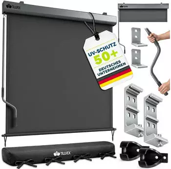 tillvex Senkrechtmarkise 160 x 250 cm anthrazit
