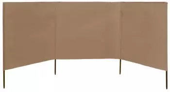 vidaXL Windschutzgewebe 3-teilig 400 x 120 cm taupe