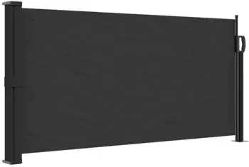 furnicato Seitenmarkise Ausziehbar Schwarz 100x300 cm