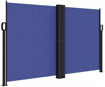 furnicato Seitenmarkise Ausziehbar Blau 140x600 cm