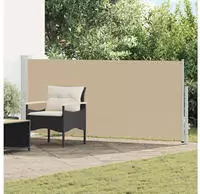 vidaXL Ausziehbares Seitenmarkise Beige 300 x 120 cm Polyester