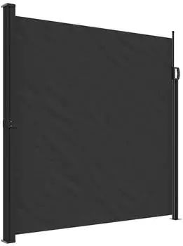 furnicato Seitenmarkise Ausziehbar Schwarz 200x500 cm