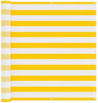 vidaXL Balkonsichtschutz Gelb und Wei&szlig; 120 x 200 cm 42030636