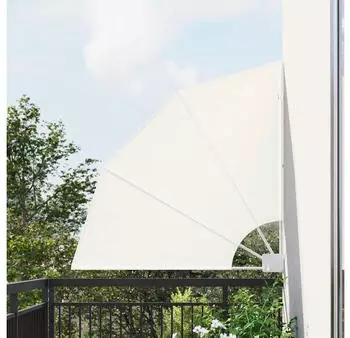 vidaXL Balkon Sichtschutz Creme 115 x 115 cm Polyester