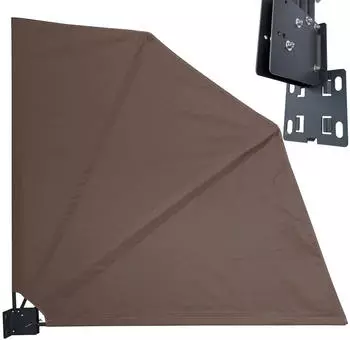 QUICK STAR Balkonf&auml;cher Easy Mount 140 x 140 cm beigegrau