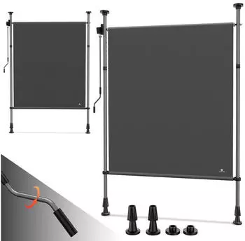Strattore Klemmmarkise/Senkrechtmarkise h&ouml;henverstellbar 150 x 310 cm anthrazit