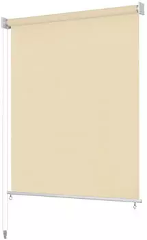 vidaXL Au&szlig;enrollo 140 x 230 cm Cremewei&szlig;