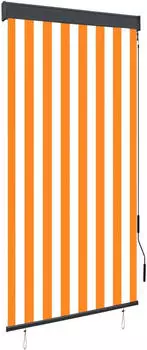 vidaXL Au&szlig;enrollo 80 x 250 cm Wei&szlig; und Orange