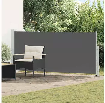 vidaXL Ausziehbares Seitenmarkise Anthrazit 500 x 117 cm Polyester