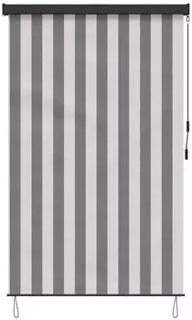vidaXL Rollo Anthrazit und Wei&szlig; 60 x 250 cm Stoff und Aluminium