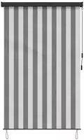 vidaXL Rollo Anthrazit und Wei&szlig; 140 x 250 cm Stoff und Aluminium