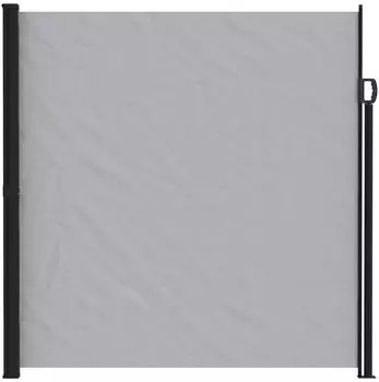 vidaXL Ausziehbares Seitenmarkise Grau 600 x 180 cm Polyester