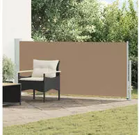 vidaXL Ausziehbares Seitenmarkise Taupe 300 x 120 cm Polyester