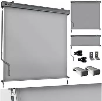 tillvex Senkrechtmarkise 180 x 250 cm grau