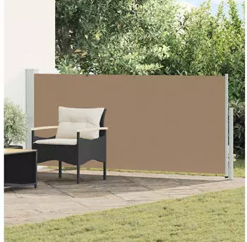 vidaXL Ausziehbares Seitenmarkise Taupe 500 x 140 cm Polyester