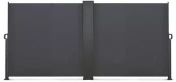 IDMarket Retractable double paravent 160 x 800 cm anthracite